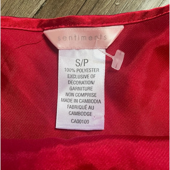 Sentiments red slip, size s - Picture 2 of 3